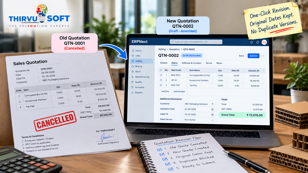 Quotation Management Software in ERPNext: Control Revisions Without Duplicate Quotes